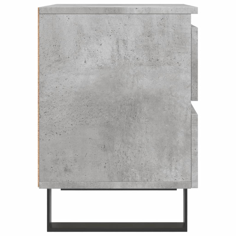 vidaXL 2 db betonszürke szerelt fa éjjeliszekrény 40 x 35 x 50 cm