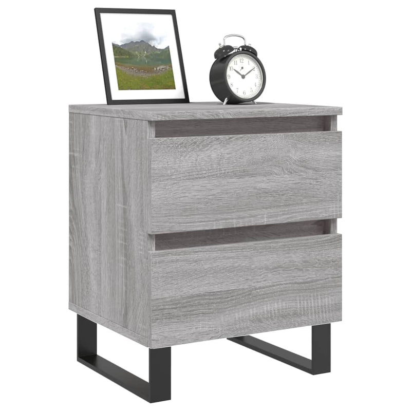 vidaXL 2 db szürke sonoma színű éjjeliszekrény 40 x 35 x 50 cm