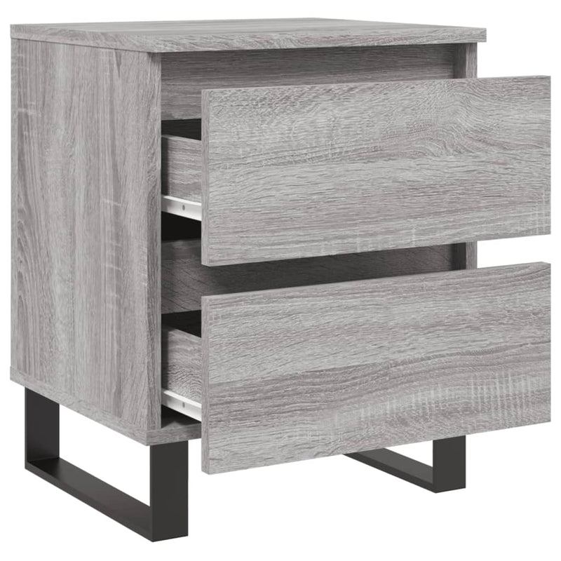 vidaXL 2 db szürke sonoma színű éjjeliszekrény 40 x 35 x 50 cm