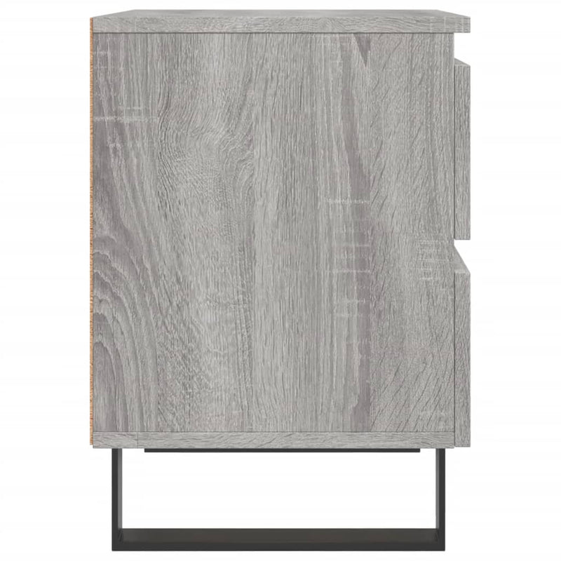 vidaXL 2 db szürke sonoma színű éjjeliszekrény 40 x 35 x 50 cm