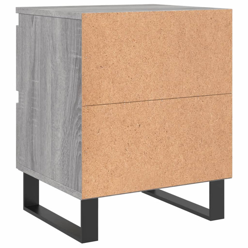 vidaXL 2 db szürke sonoma színű éjjeliszekrény 40 x 35 x 50 cm