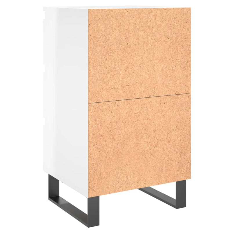 vidaXL 2 db magasfényű fehér szerelt fa éjjeliszekrény 40x35x69 cm