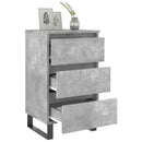 vidaXL 2 db betonszürke szerelt fa éjjeliszekrény 40x35x69 cm