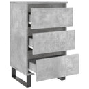 vidaXL 2 db betonszürke szerelt fa éjjeliszekrény 40x35x69 cm