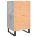 vidaXL 2 db betonszürke szerelt fa éjjeliszekrény 40x35x69 cm