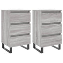 vidaXL 2 db szürke sonoma színű szerelt fa éjjeliszekrény 40x35x69 cm