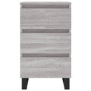 vidaXL 2 db szürke sonoma színű szerelt fa éjjeliszekrény 40x35x69 cm