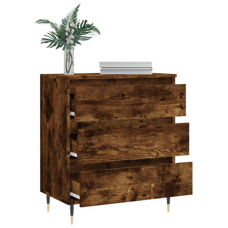 vidaXL füstös tölgy színű szerelt fa tálalószekrény 60 x 35 x 70 cm