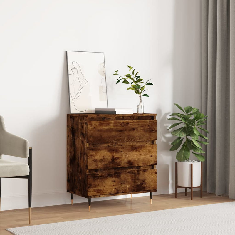 vidaXL füstös tölgy színű szerelt fa tálalószekrény 60 x 35 x 70 cm