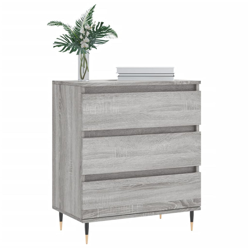 vidaXL szürke sonoma színű szerelt fa tálalószekrény 60 x 35 x 70 cm