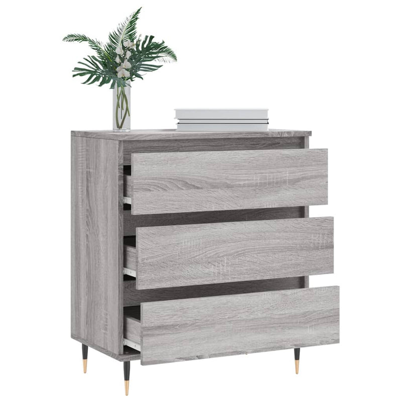 vidaXL szürke sonoma színű szerelt fa tálalószekrény 60 x 35 x 70 cm