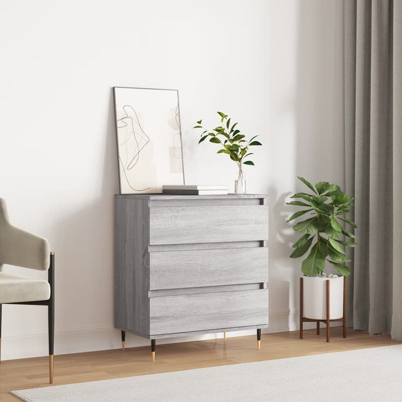 vidaXL szürke sonoma színű szerelt fa tálalószekrény 60 x 35 x 70 cm