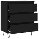 vidaXL fekete szerelt fa tálalószekrény 60 x 35 x70 cm