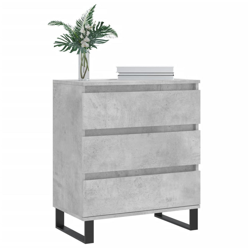 vidaXL betonszürke szerelt fa tálalószekrény 60 x 35 x 70 cm