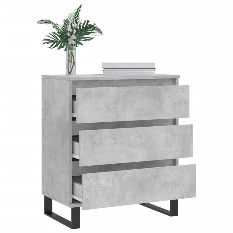vidaXL betonszürke szerelt fa tálalószekrény 60 x 35 x 70 cm