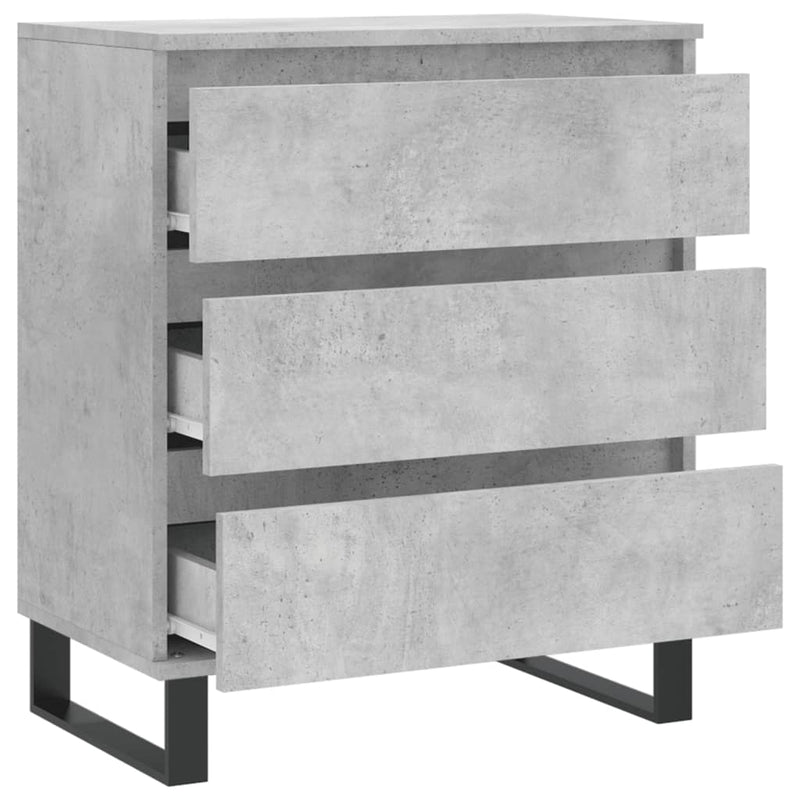 vidaXL betonszürke szerelt fa tálalószekrény 60 x 35 x 70 cm