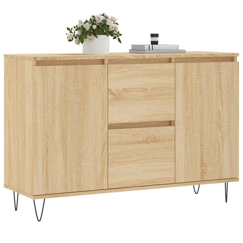 vidaXL sonoma tölgy színű szerelt fa tálalószekrény 101,5 x 35 x 70 cm