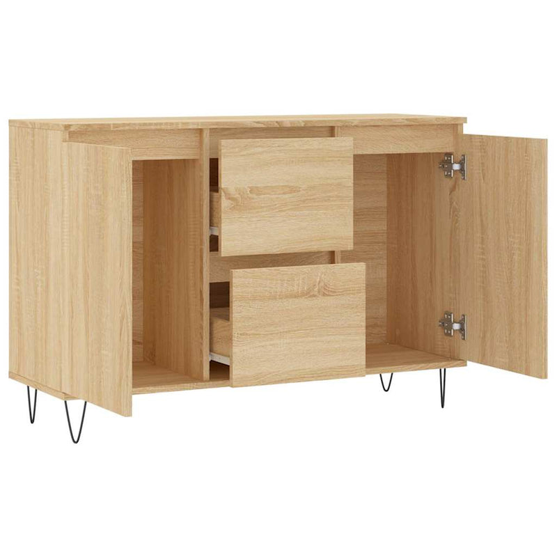 vidaXL sonoma tölgy színű szerelt fa tálalószekrény 101,5 x 35 x 70 cm