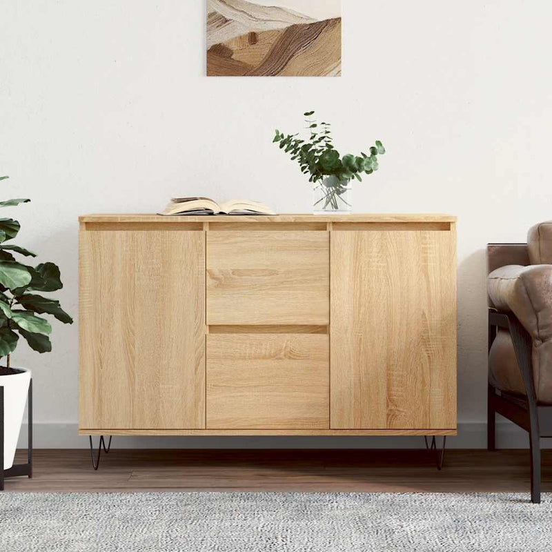 vidaXL sonoma tölgy színű szerelt fa tálalószekrény 101,5 x 35 x 70 cm