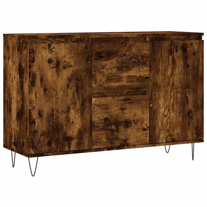 vidaXL füstös tölgy színű szerelt fa tálalószekrény 101,5 x 35 x 70 cm