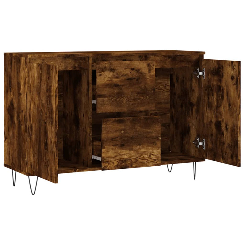 vidaXL füstös tölgy színű szerelt fa tálalószekrény 101,5 x 35 x 70 cm