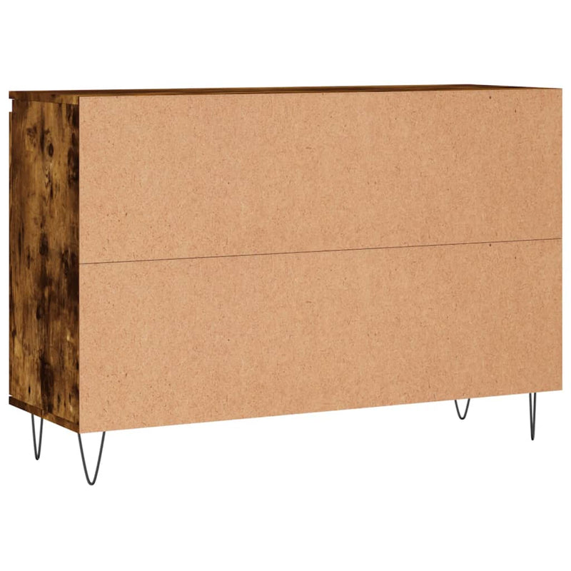 vidaXL füstös tölgy színű szerelt fa tálalószekrény 101,5 x 35 x 70 cm
