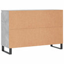 vidaXL betonszürke szerelt fa tálalószekrény 101,5 x 35 x 70 cm