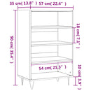 vidaXL fekete szerelt fa magasszekrény 57 x 35 x 90 cm