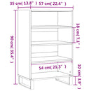 vidaXL füstös tölgy színű szerelt fa magasszekrény 57 x 35 x 90 cm