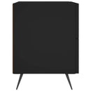 vidaXL 2 db fekete szerelt fa és vas éjjeliszekrény 40 x 35 x 47,5 cm