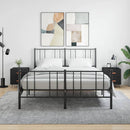 vidaXL 2 db fekete szerelt fa és vas éjjeliszekrény 40 x 35 x 47,5 cm