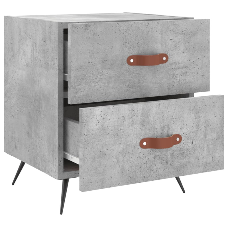 vidaXL betonszürke szerelt fa éjjeliszekrény 40 x 35 x 47,5 cm
