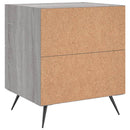 vidaXL 2 db szürke sonoma színű szerelt fa éjjeliszekrény 40x35x47,5cm
