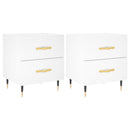 vidaXL 2 db fehér szerelt fa éjjeliszekrény 40 x 35 x 47,5 cm