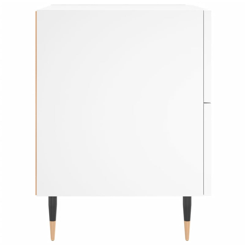 vidaXL 2 db fehér szerelt fa éjjeliszekrény 40 x 35 x 47,5 cm