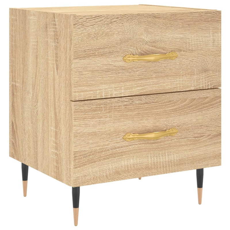 vidaXL 2 db sonoma tölgy színű szerelt fa éjjeliszekrény 40x35x47,5 cm