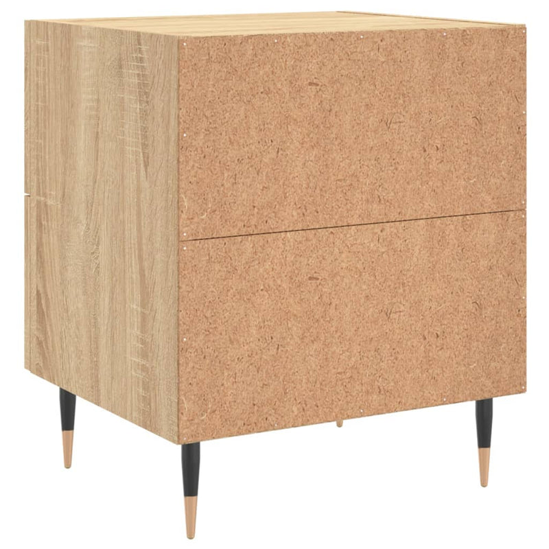 vidaXL 2 db sonoma tölgy színű szerelt fa éjjeliszekrény 40x35x47,5 cm