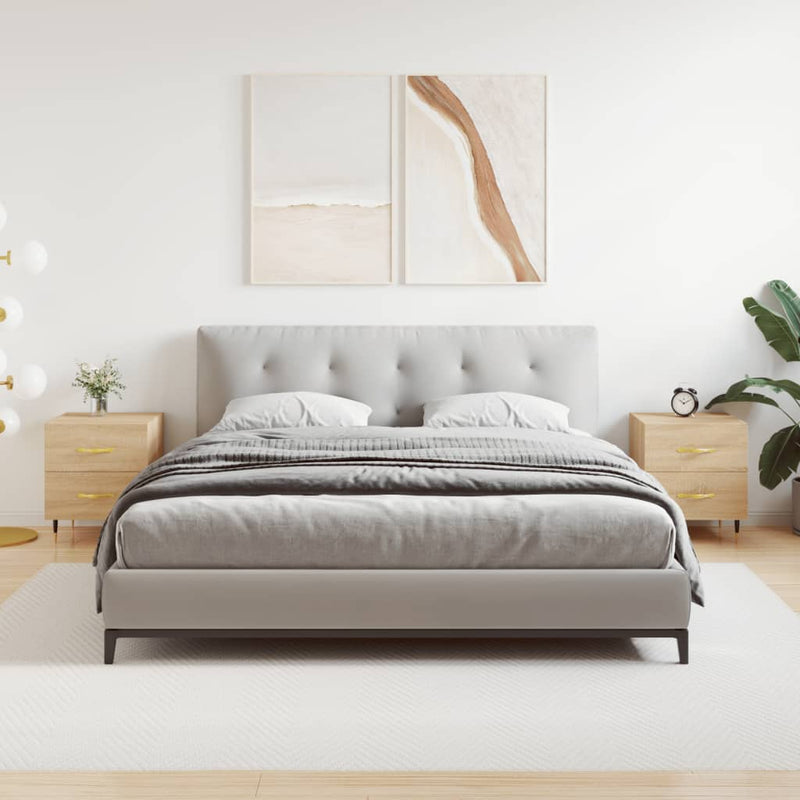vidaXL 2 db sonoma tölgy színű szerelt fa éjjeliszekrény 40x35x47,5 cm