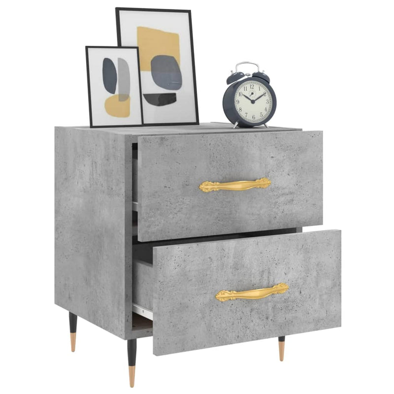 vidaXL betonszürke szerelt fa éjjeliszekrény 40 x 35 x 47,5 cm