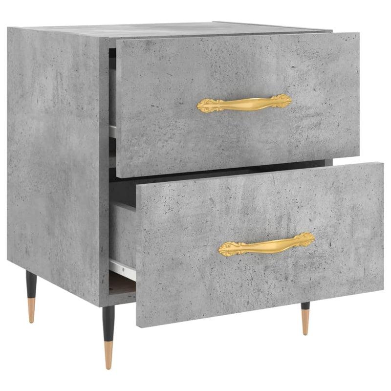 vidaXL betonszürke szerelt fa éjjeliszekrény 40 x 35 x 47,5 cm
