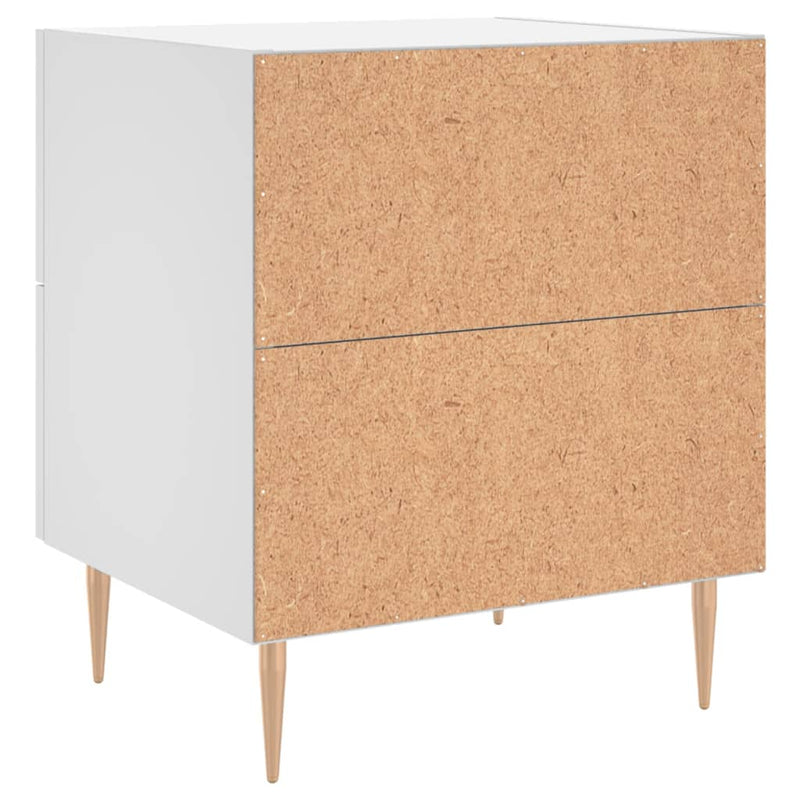 vidaXL 2 db fehér szerelt fa éjjeliszekrény 40 x 35 x 47,5 cm