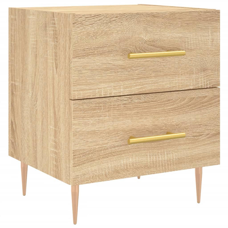 vidaXL 2 db sonoma tölgy színű szerelt fa éjjeliszekrény 40x35x47,5 cm