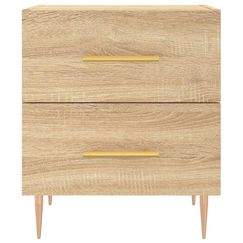 vidaXL 2 db sonoma tölgy színű szerelt fa éjjeliszekrény 40x35x47,5 cm