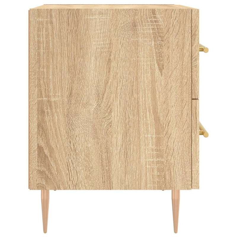 vidaXL 2 db sonoma tölgy színű szerelt fa éjjeliszekrény 40x35x47,5 cm