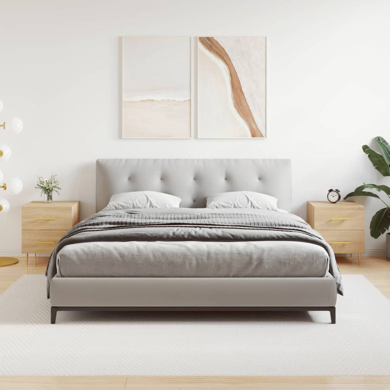 vidaXL 2 db sonoma tölgy színű szerelt fa éjjeliszekrény 40x35x47,5 cm