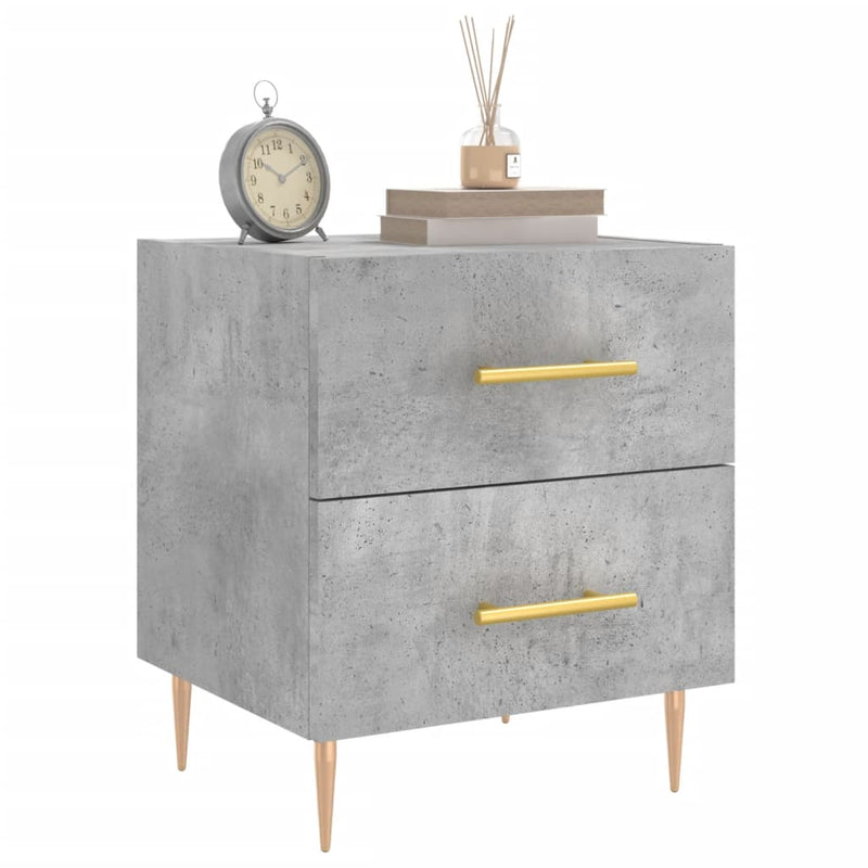 vidaXL betonszürke szerelt fa éjjeliszekrény 40 x 35 x 47,5 cm