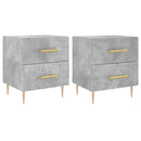 vidaXL 2 db betonszürke szerelt fa éjjeliszekrény 40 x 35 x 47,5 cm