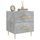 vidaXL 2 db betonszürke szerelt fa éjjeliszekrény 40 x 35 x 47,5 cm