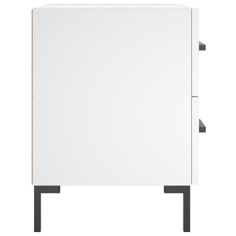 vidaXL 2 db fehér szerelt fa éjjeliszekrény 40 x 35 x 47,5 cm