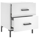 vidaXL 2 db fehér szerelt fa éjjeliszekrény 40 x 35 x 47,5 cm